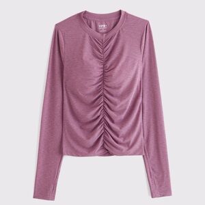 Abercrombie & Fitch YPB Active Featherweight Ruched Long-Sleeve Top
